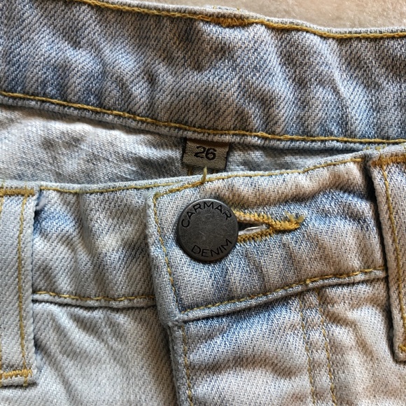 CARMAR Denim Floral Patchwork High Rise Shorts - Picture 7 of 10